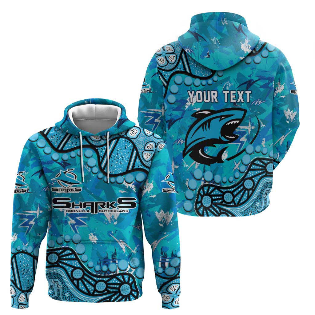 Personalized Cronulla-Sutherland Sharks Hoodie Aboriginal Pattern with Graffiti Style Design
