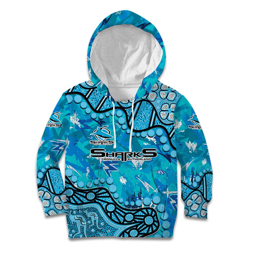 Personalized Cronulla-Sutherland Sharks Kid Hoodie Aboriginal Pattern with Graffiti Style Design