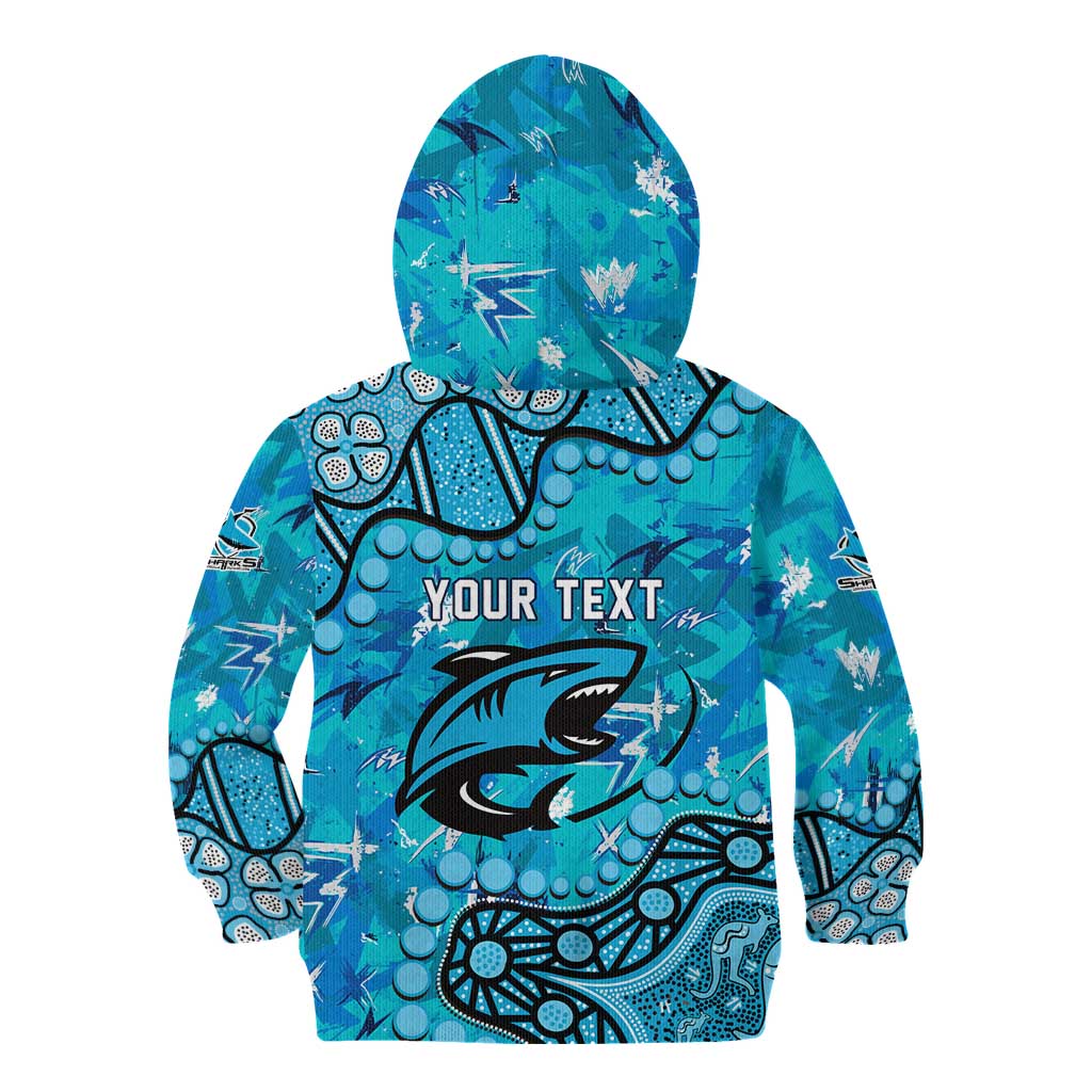 Personalized Cronulla-Sutherland Sharks Kid Hoodie Aboriginal Pattern with Graffiti Style Design