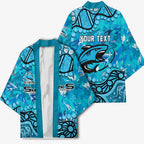 Personalized Cronulla-Sutherland Sharks Kimono Aboriginal Pattern with Graffiti Style Design