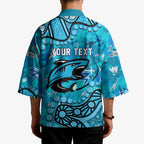 Personalized Cronulla-Sutherland Sharks Kimono Aboriginal Pattern with Graffiti Style Design