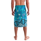 Personalized Cronulla-Sutherland Sharks Lavalava Aboriginal Pattern with Graffiti Style Design