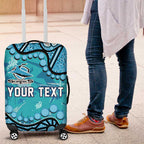 Personalized Cronulla-Sutherland Sharks Luggage Cover Aboriginal Pattern with Graffiti Style Design