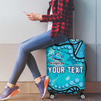 Personalized Cronulla-Sutherland Sharks Luggage Cover Aboriginal Pattern with Graffiti Style Design