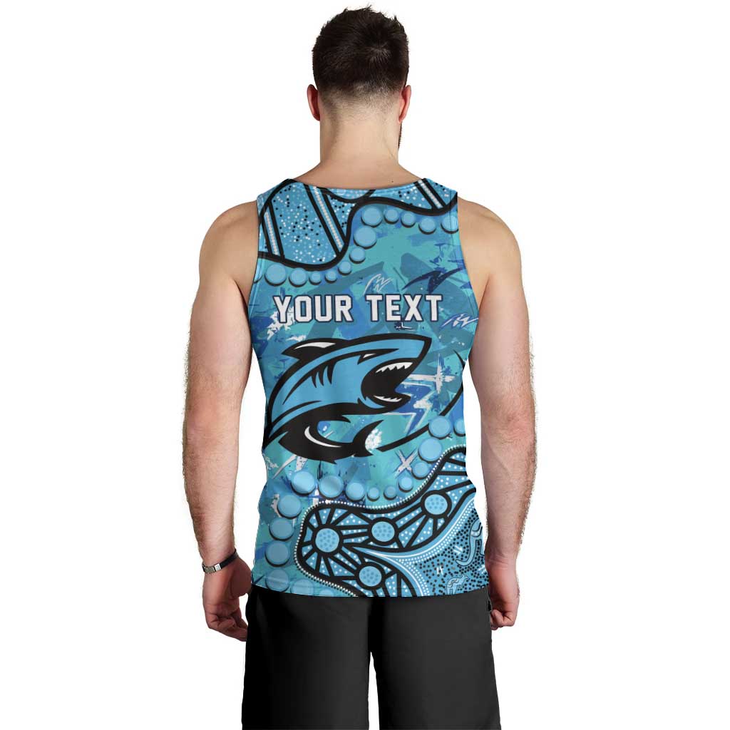Personalized Cronulla-Sutherland Sharks Men Tank Top Aboriginal Pattern with Graffiti Style Design
