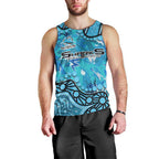 Personalized Cronulla-Sutherland Sharks Men Tank Top Aboriginal Pattern with Graffiti Style Design
