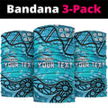 Personalized Cronulla-Sutherland Sharks Neck Gaiter Aboriginal Pattern with Graffiti Style Design