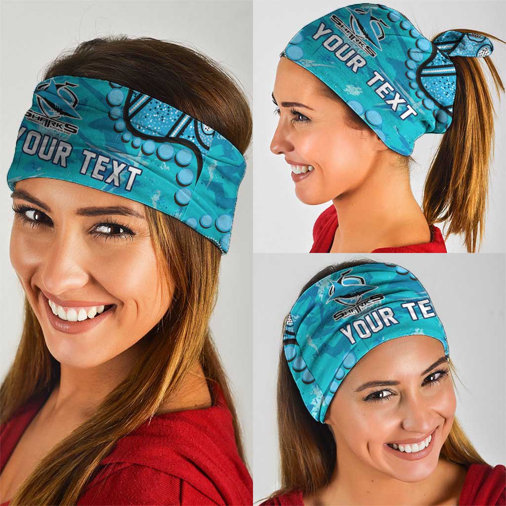 Personalized Cronulla-Sutherland Sharks Neck Gaiter Aboriginal Pattern with Graffiti Style Design