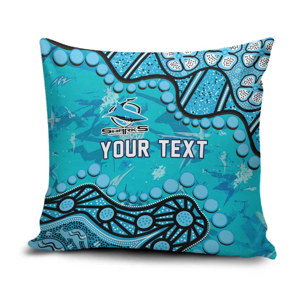 Personalized Cronulla-Sutherland Sharks Pillow Cover Aboriginal Pattern with Graffiti Style Design