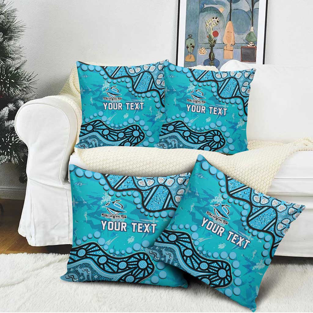 Personalized Cronulla-Sutherland Sharks Pillow Cover Aboriginal Pattern with Graffiti Style Design