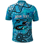Personalized Cronulla-Sutherland Sharks Polo Shirt Aboriginal Pattern with Graffiti Style Design
