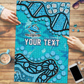 Personalized Cronulla-Sutherland Sharks Puzzle Aboriginal Pattern with Graffiti Style Design