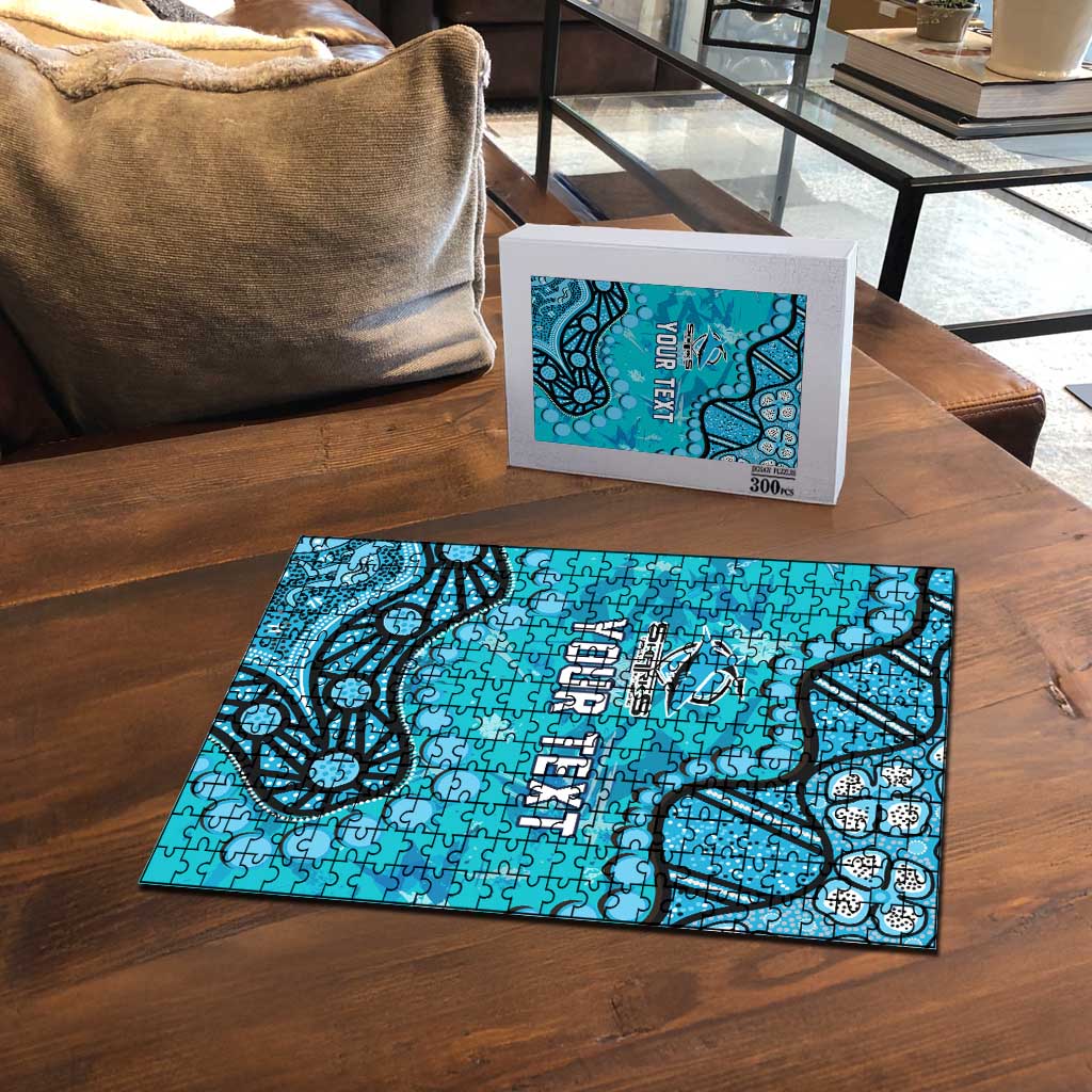 Personalized Cronulla-Sutherland Sharks Puzzle Aboriginal Pattern with Graffiti Style Design
