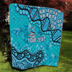 Personalized Cronulla-Sutherland Sharks Quilt Aboriginal Pattern with Graffiti Style Design
