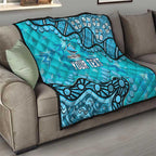 Personalized Cronulla-Sutherland Sharks Quilt Aboriginal Pattern with Graffiti Style Design