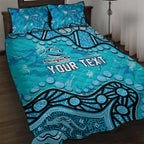 Personalized Cronulla-Sutherland Sharks Quilt Bed Set Aboriginal Pattern with Graffiti Style Design