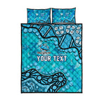Personalized Cronulla-Sutherland Sharks Quilt Bed Set Aboriginal Pattern with Graffiti Style Design