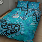 Personalized Cronulla-Sutherland Sharks Quilt Bed Set Aboriginal Pattern with Graffiti Style Design
