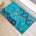 Personalized Cronulla-Sutherland Sharks Rubber Doormat Aboriginal Pattern with Graffiti Style Design