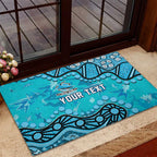 Personalized Cronulla-Sutherland Sharks Rubber Doormat Aboriginal Pattern with Graffiti Style Design