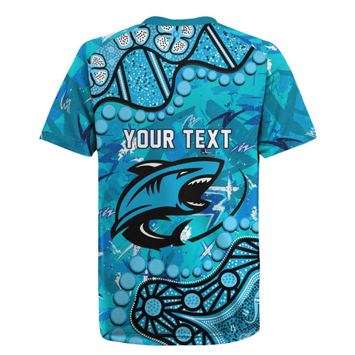 Personalized Cronulla-Sutherland Sharks Rugby Jersey Aboriginal Pattern with Graffiti Style Design