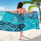 Personalized Cronulla-Sutherland Sharks Sarong Aboriginal Pattern with Graffiti Style Design