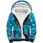 Personalized Cronulla-Sutherland Sharks Sherpa Hoodie Aboriginal Pattern with Graffiti Style Design