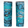 Personalized Cronulla-Sutherland Sharks Skinny Tumbler Aboriginal Pattern with Graffiti Style Design