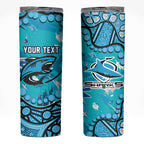 Personalized Cronulla-Sutherland Sharks Skinny Tumbler Aboriginal Pattern with Graffiti Style Design