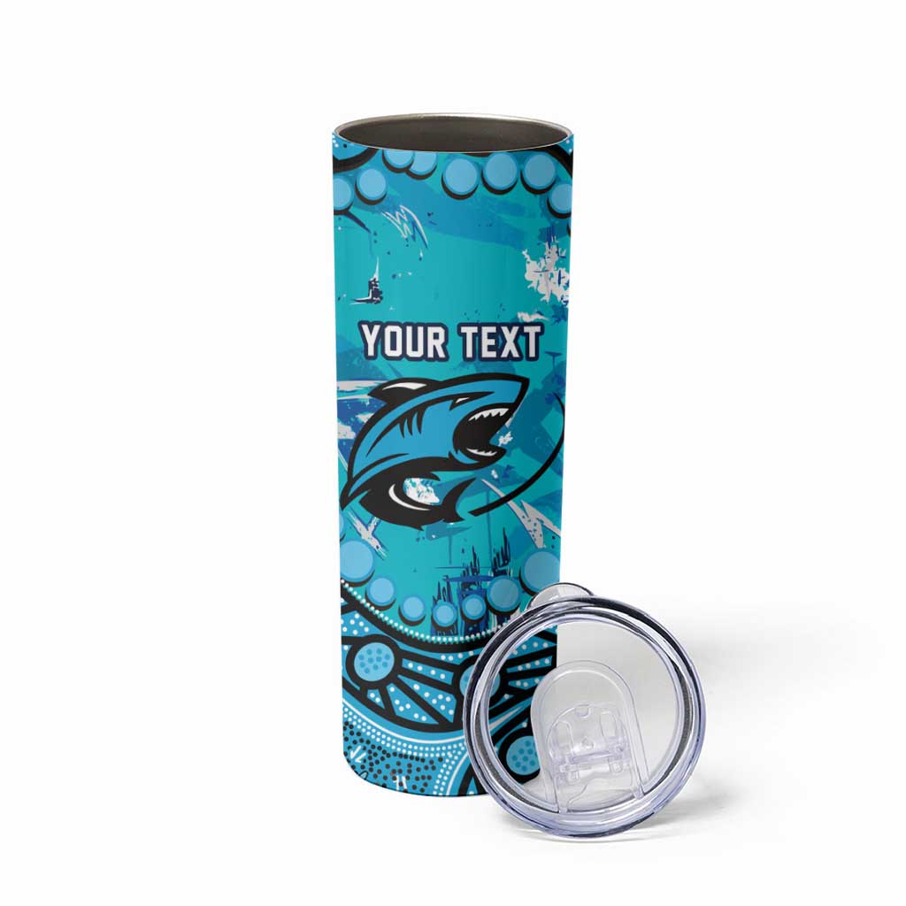 Personalized Cronulla-Sutherland Sharks Skinny Tumbler Aboriginal Pattern with Graffiti Style Design