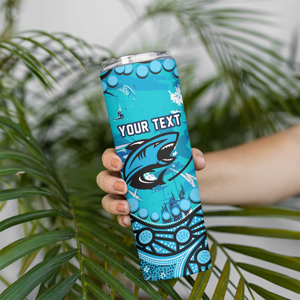 Personalized Cronulla-Sutherland Sharks Skinny Tumbler Aboriginal Pattern with Graffiti Style Design