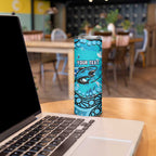 Personalized Cronulla-Sutherland Sharks Skinny Tumbler Aboriginal Pattern with Graffiti Style Design