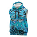 Personalized Cronulla-Sutherland Sharks Sleeveless Hoodie Aboriginal Pattern with Graffiti Style Design