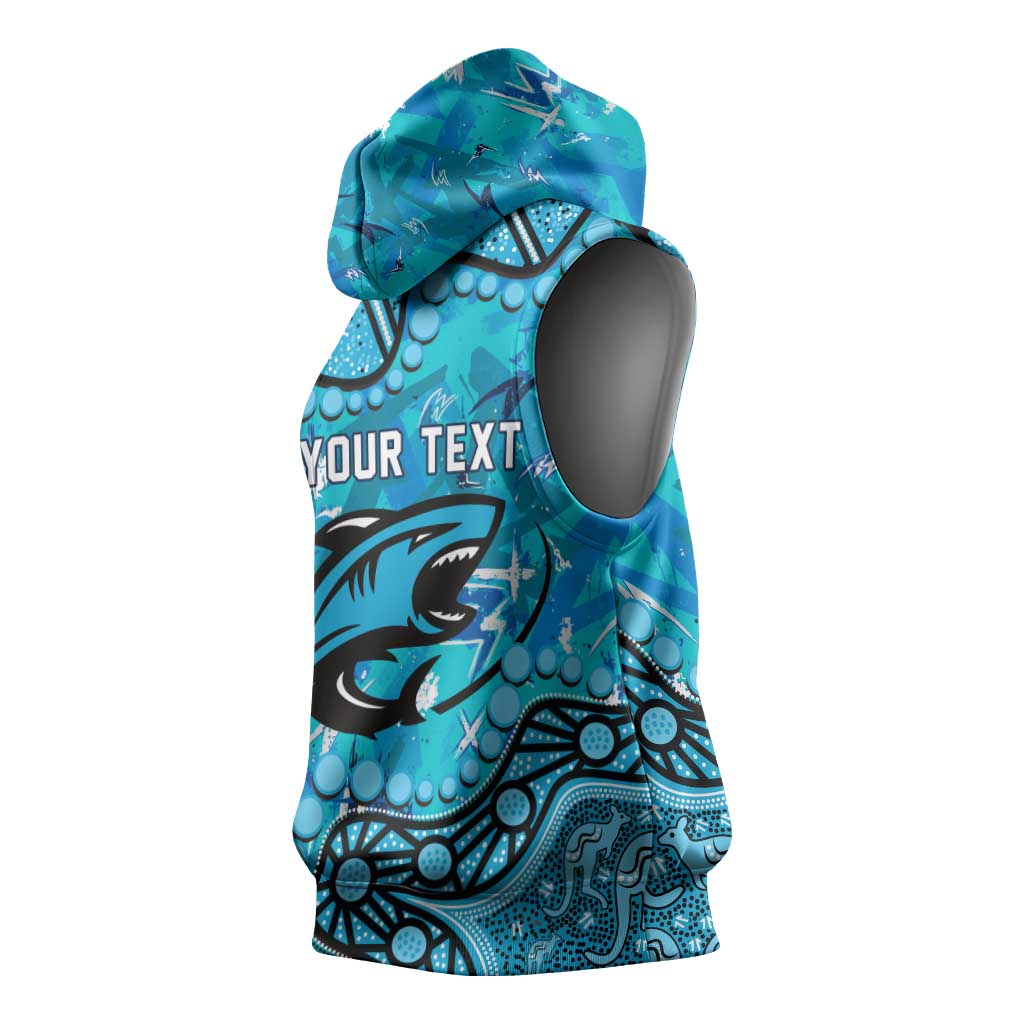 Personalized Cronulla-Sutherland Sharks Sleeveless Hoodie Aboriginal Pattern with Graffiti Style Design