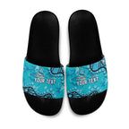Personalized Cronulla-Sutherland Sharks Slide Sandals Aboriginal Pattern with Graffiti Style Design