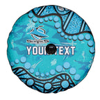 Personalized Cronulla-Sutherland Sharks Spare Tire Cover Aboriginal Pattern with Graffiti Style Design