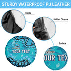 Personalized Cronulla-Sutherland Sharks Spare Tire Cover Aboriginal Pattern with Graffiti Style Design