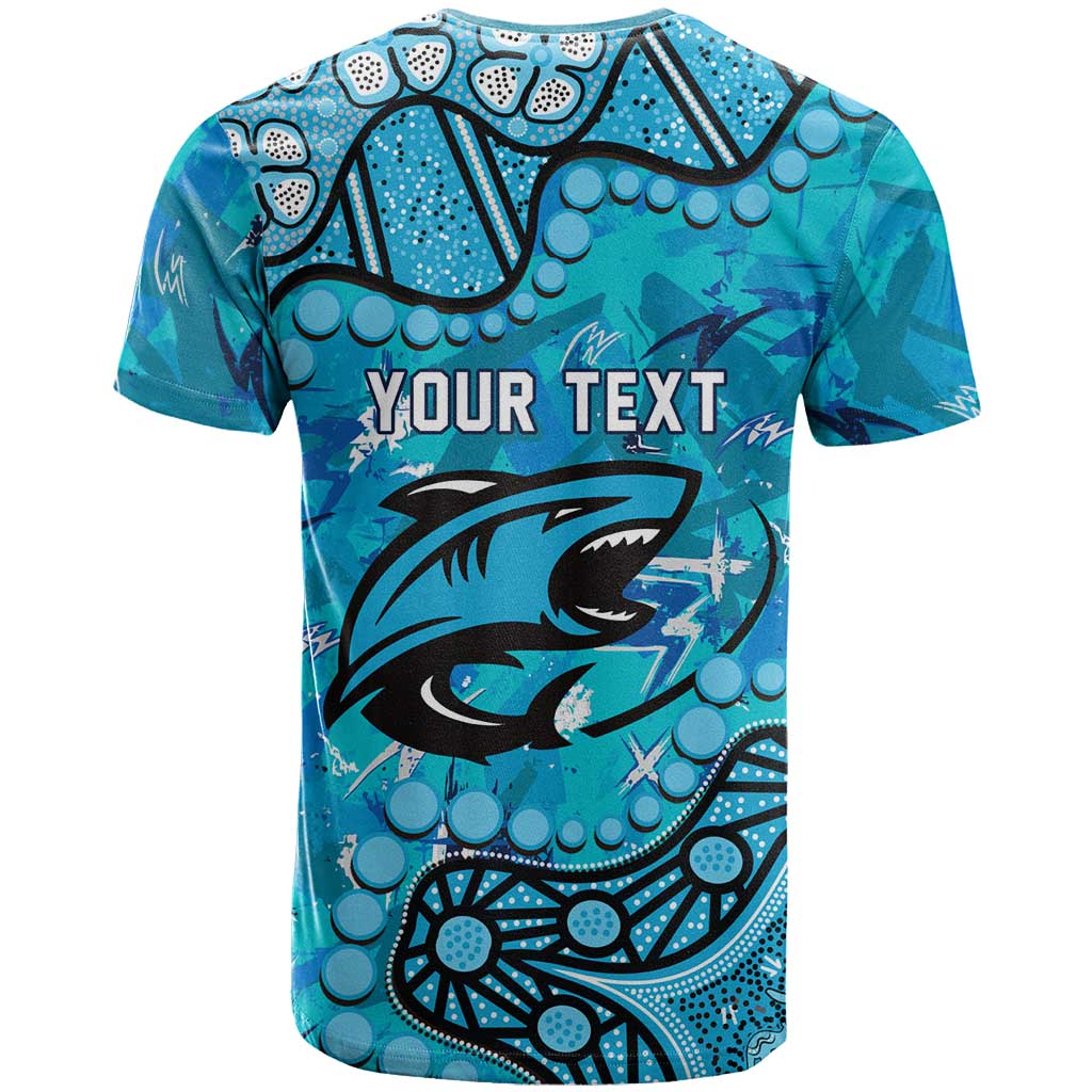 Personalized Cronulla-Sutherland Sharks T Shirt Aboriginal Pattern with Graffiti Style Design