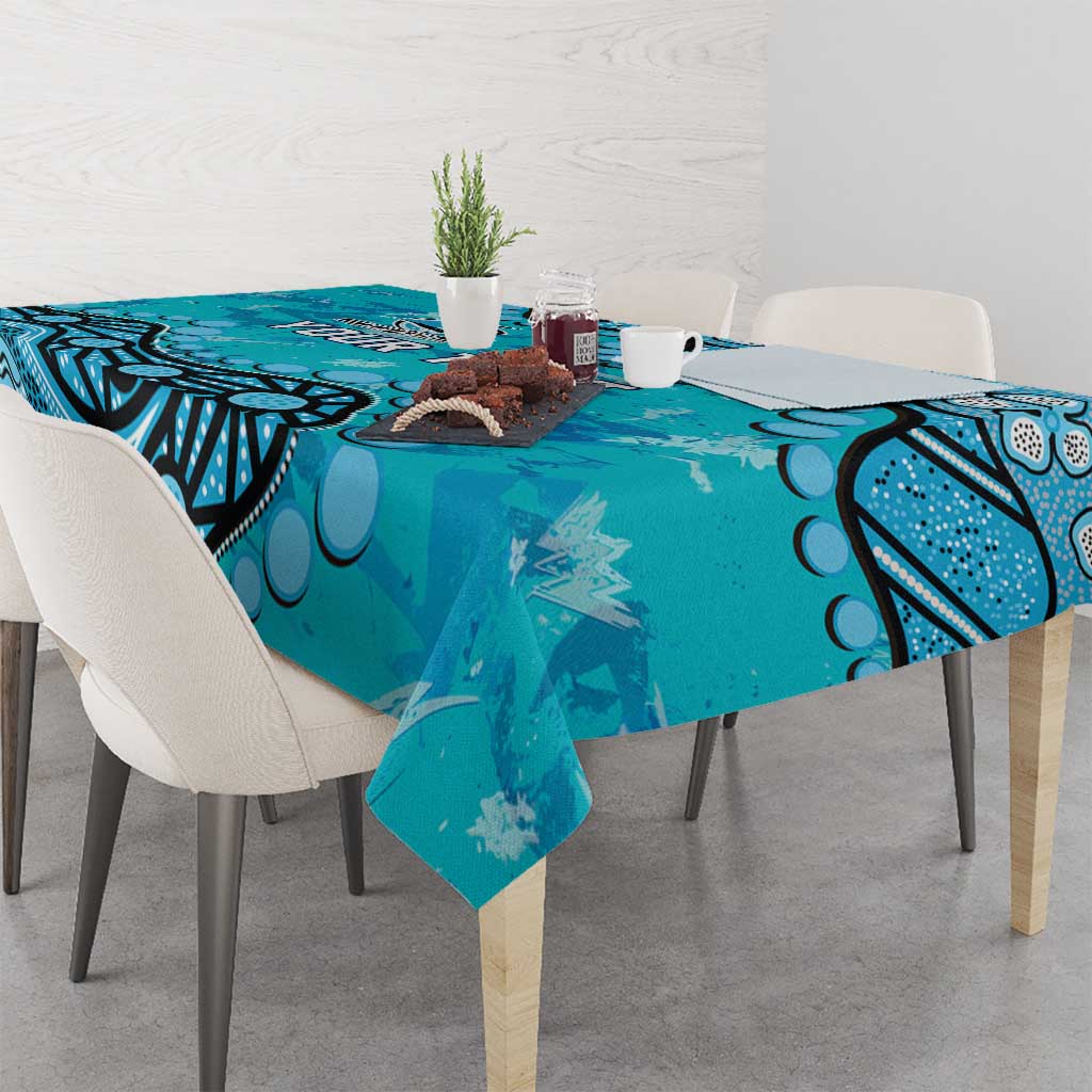 Personalized Cronulla-Sutherland Sharks Tablecloth Aboriginal Pattern with Graffiti Style Design