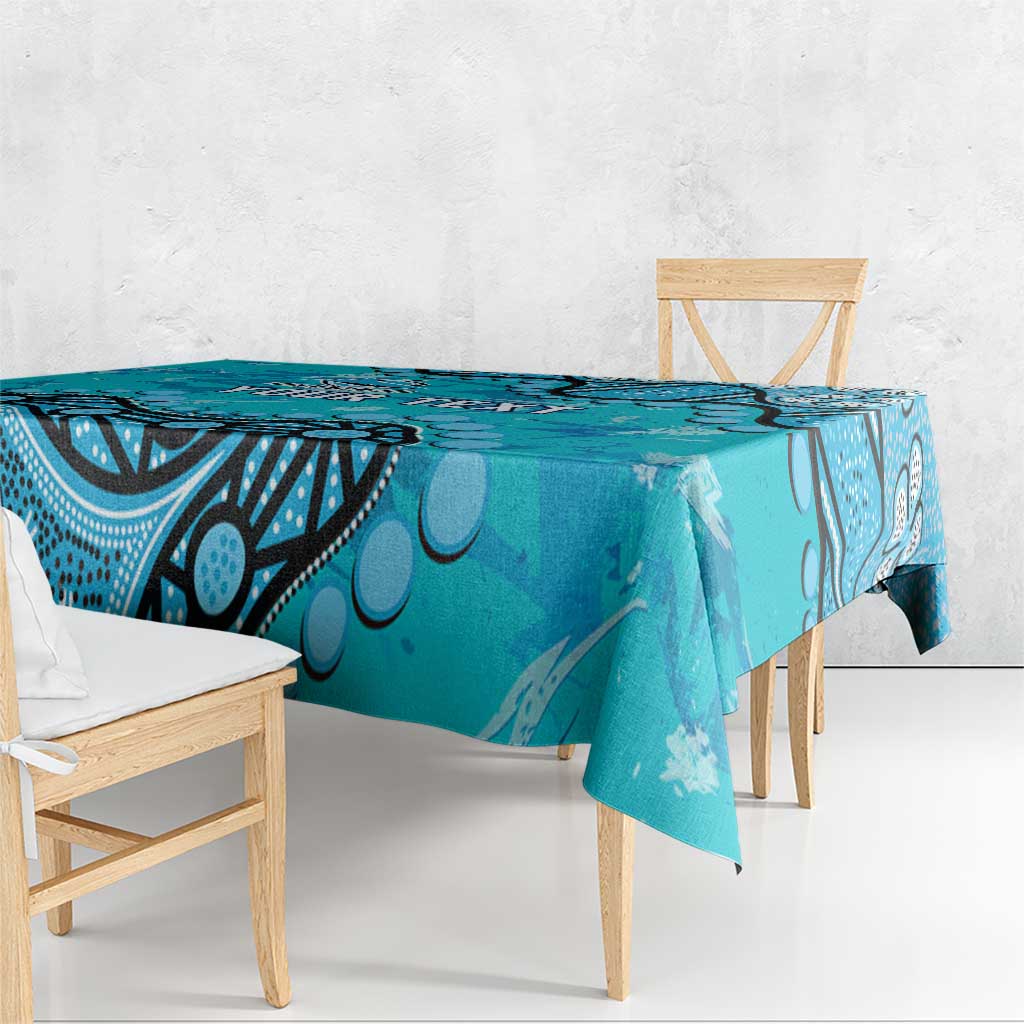 Personalized Cronulla-Sutherland Sharks Tablecloth Aboriginal Pattern with Graffiti Style Design