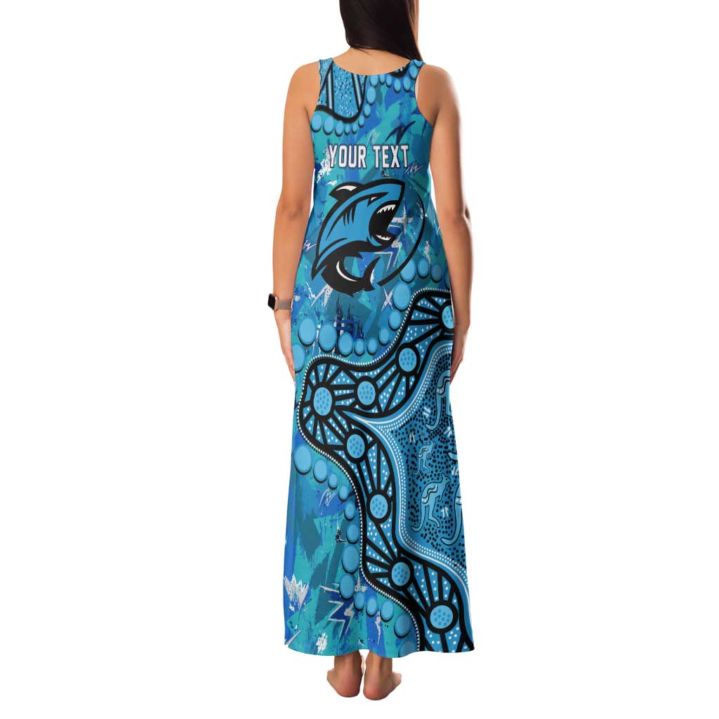 Personalized Cronulla-Sutherland Sharks Tank Maxi Dress Aboriginal Pattern with Graffiti Style Design