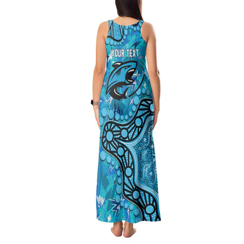 Personalized Cronulla-Sutherland Sharks Tank Maxi Dress Aboriginal Pattern with Graffiti Style Design