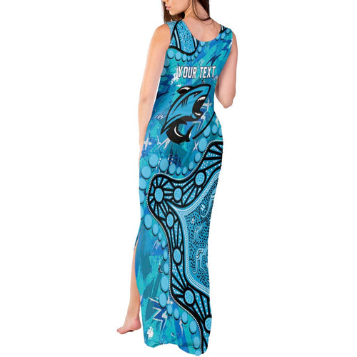 Personalized Cronulla-Sutherland Sharks Tank Maxi Dress Aboriginal Pattern with Graffiti Style Design