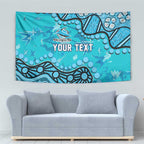 Personalized Cronulla-Sutherland Sharks Tapestry Aboriginal Pattern with Graffiti Style Design