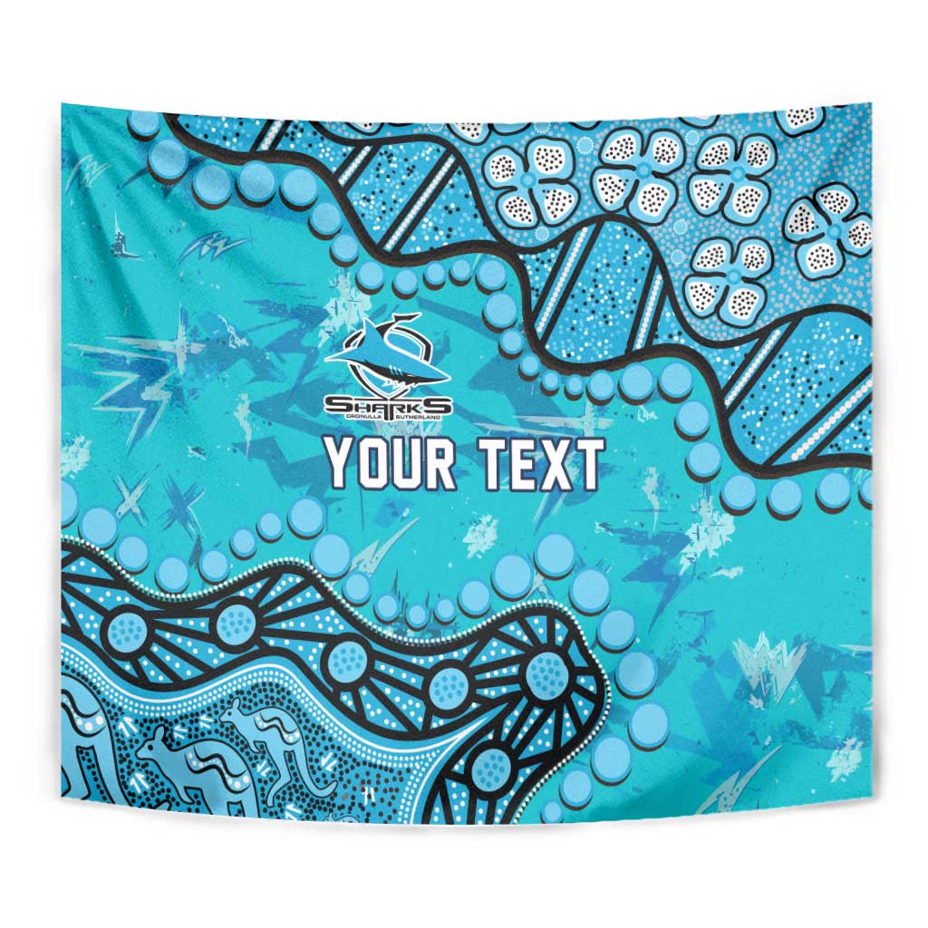 Personalized Cronulla-Sutherland Sharks Tapestry Aboriginal Pattern with Graffiti Style Design