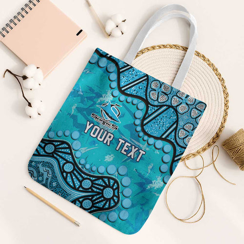 Personalized Cronulla-Sutherland Sharks Tote Bag Aboriginal Pattern with Graffiti Style Design