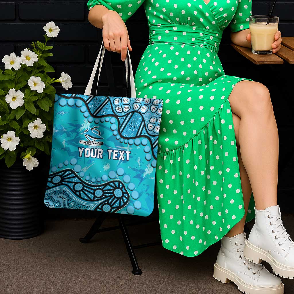 Personalized Cronulla-Sutherland Sharks Tote Bag Aboriginal Pattern with Graffiti Style Design