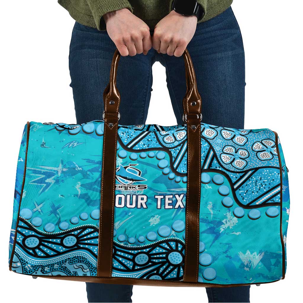 Personalized Cronulla-Sutherland Sharks Travel Bag Aboriginal Pattern with Graffiti Style Design