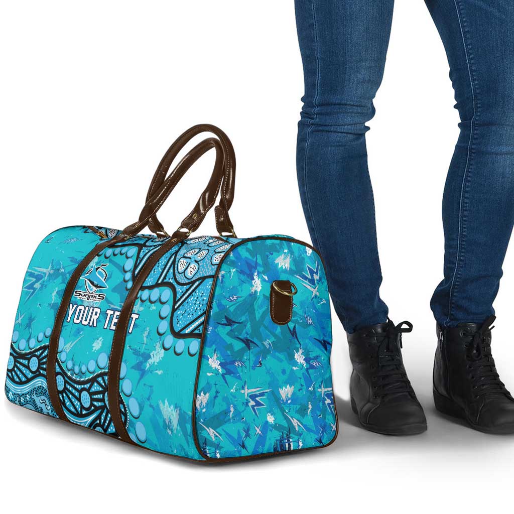 Personalized Cronulla-Sutherland Sharks Travel Bag Aboriginal Pattern with Graffiti Style Design