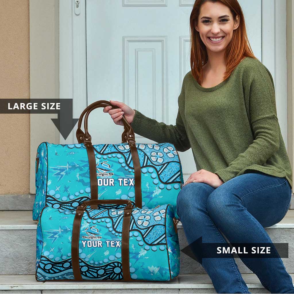 Personalized Cronulla-Sutherland Sharks Travel Bag Aboriginal Pattern with Graffiti Style Design